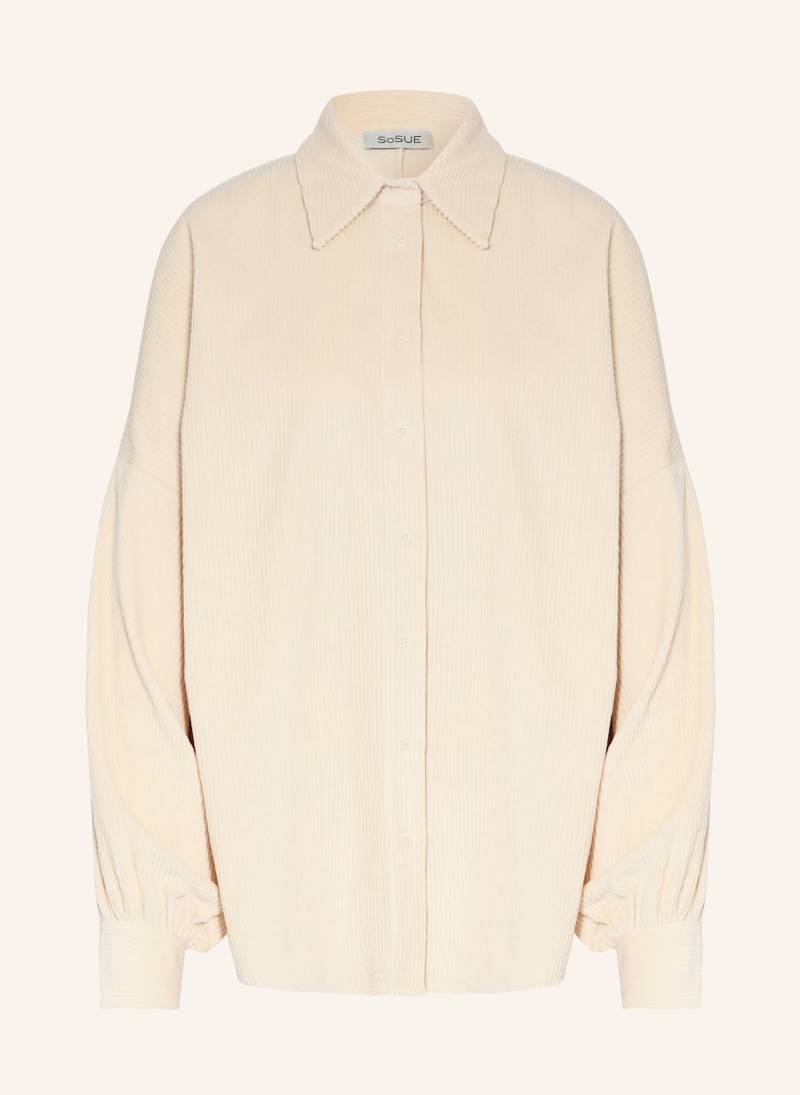 Sosue Oversized-Hemdbluse Antonia Aus Cord weiss von SoSUE