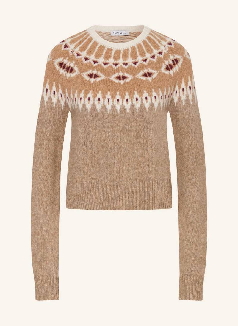 Sosue Pullover Aus Merinowolle beige von SoSUE