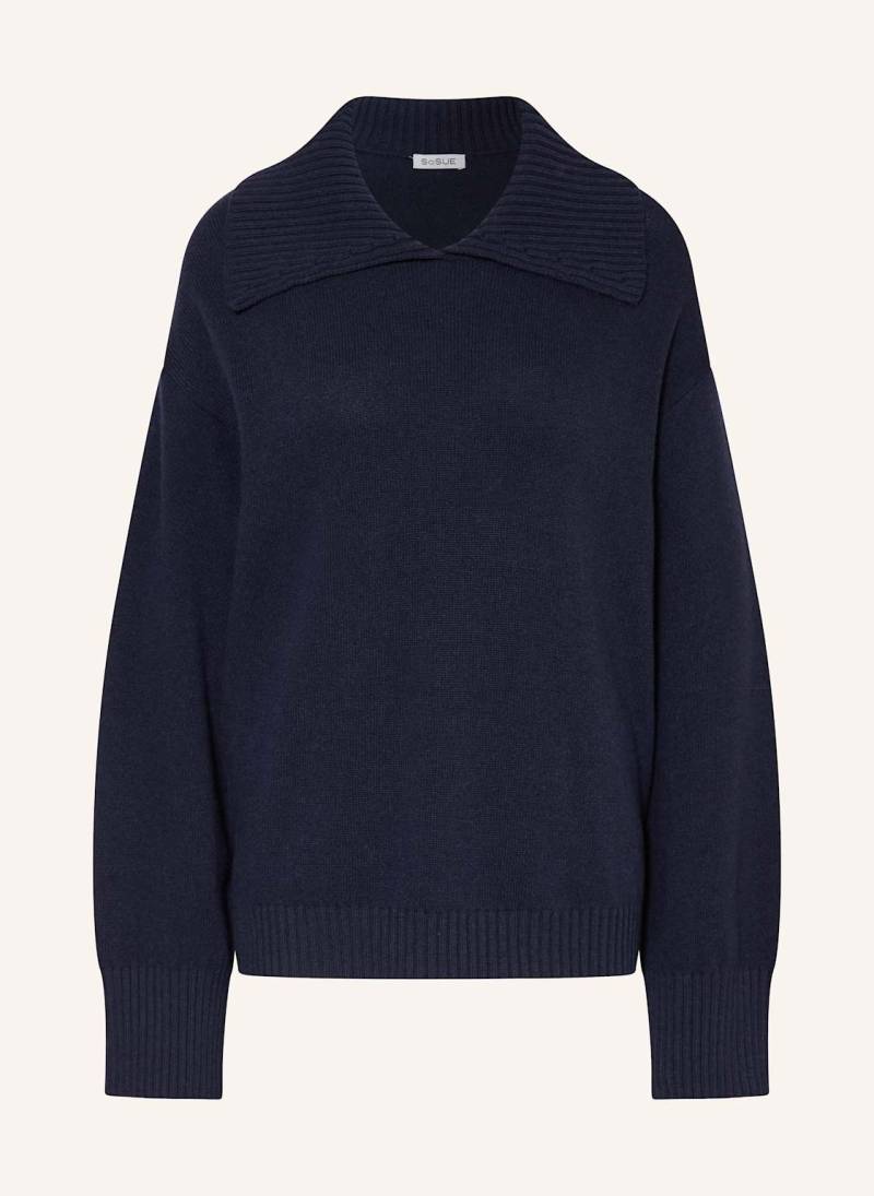Sosue Pullover Aus Merinowolle blau von SoSUE