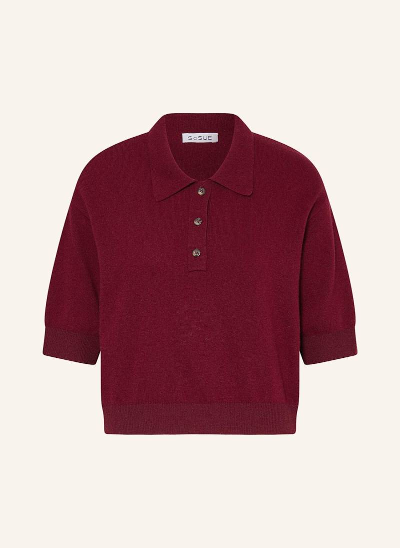 Sosue Strick-Poloshirt Aus Merinowolle rot von SoSUE