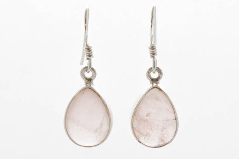 Rosenquarz Ohrhänger Handgemachter Edelstein Schmuck Rosenquarz Ohrhänger Handgemachter Edelstein Schmuck von SoSilverUK