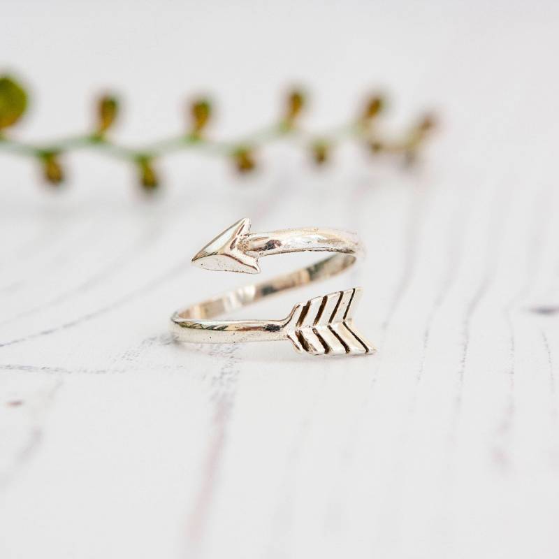 Einstellbar Pfeil Ring Handgemachte Sterling Silber Offener Ring Einstellbar Pfeil Ring Handgemachte Sterling Silber Offener Ring von SoSilverUK