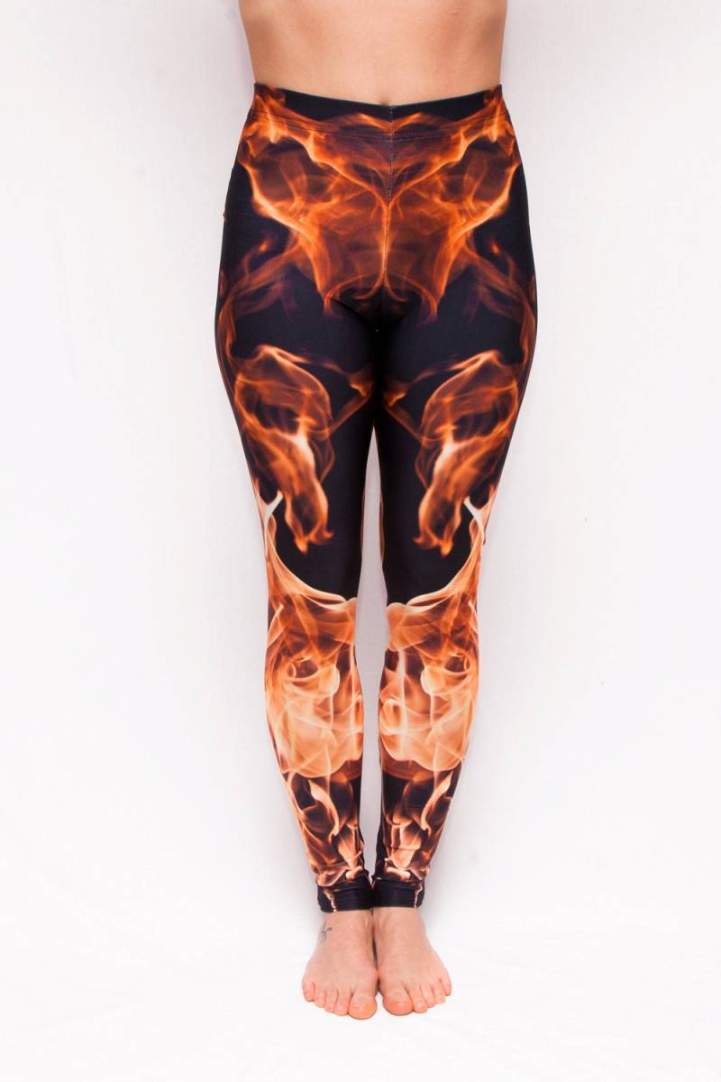 Feuer-Leggings | Schwarzlicht Reaktive von SoTightApparel