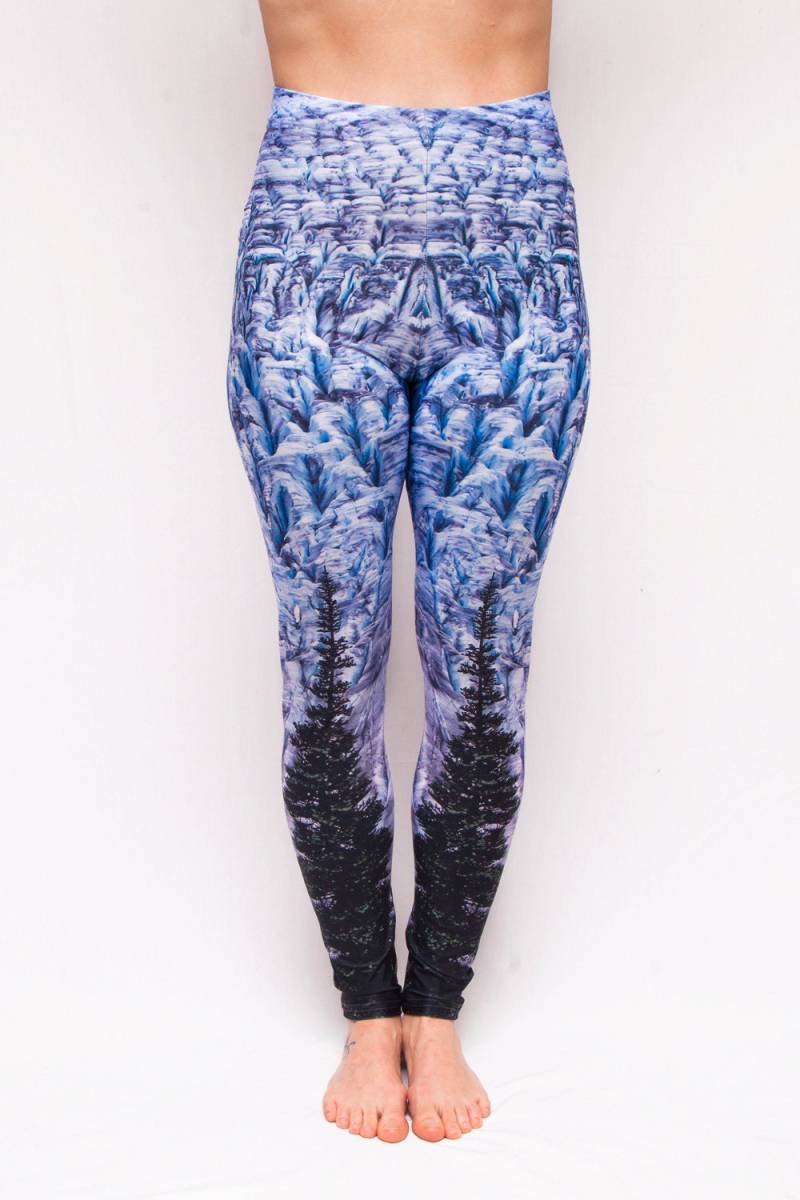 Gletscher Gletscherspalte Leggings | Schwarzlicht Reaktive von SoTightApparel