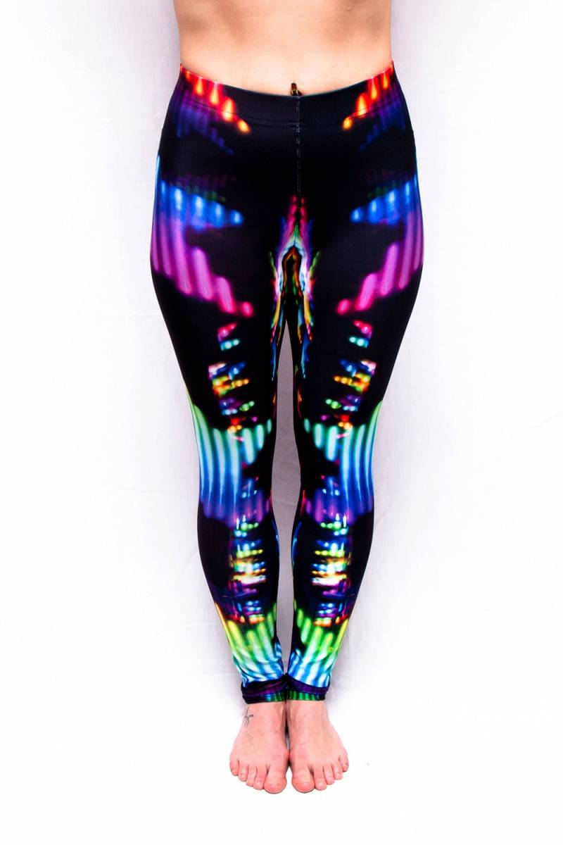 Supernova Stimmung Reifen Leggings | Schwarzlicht Reaktive von SoTightApparel