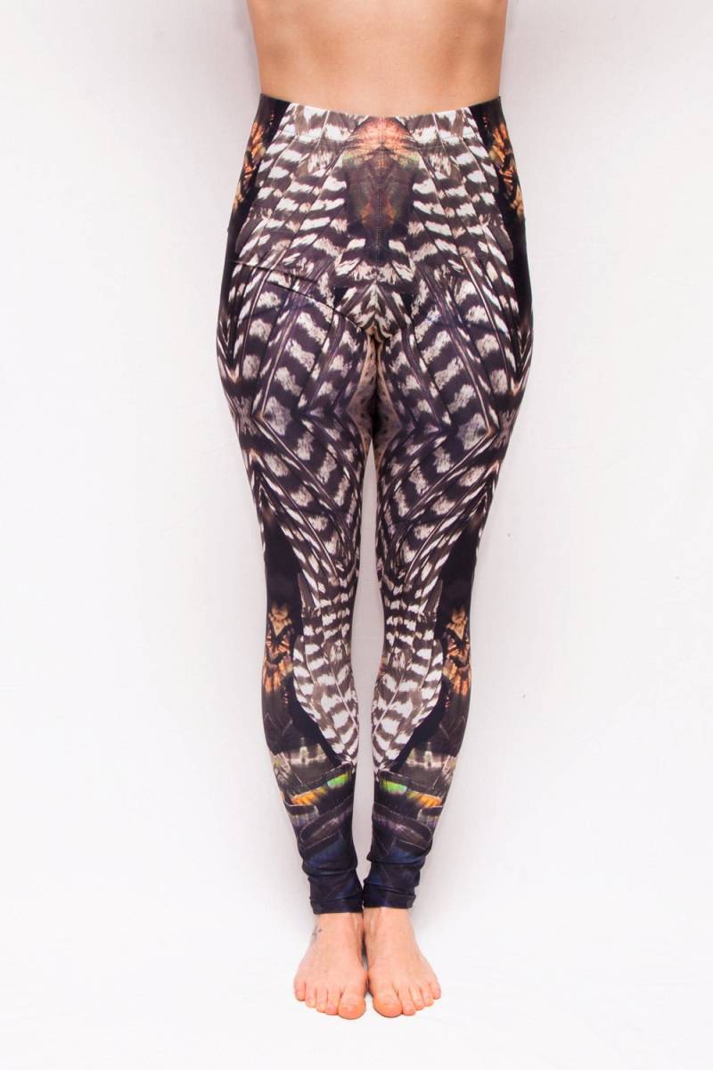 Türkei-Feder-Leggings | Schwarzlicht Reaktive von SoTightApparel