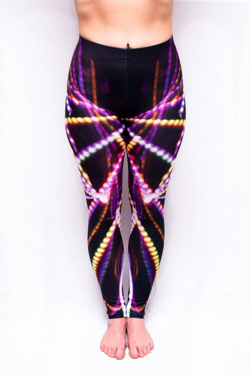 Vortex Mood Hoops Leggings | Blacklight Reactive von SoTightApparel