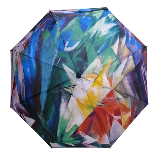 Soake StormKing Art Collection Franz Marc Regenschirm Faltbarer Regenschirm Vogel Mehrfarbig, Mehrfarbig von Soake