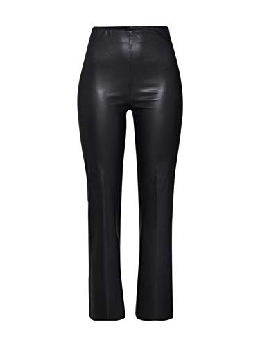 Soaked in Luxury Damen SLKaylee PU Kickflare Pants Hose, Black, 38 von Soaked in Luxury