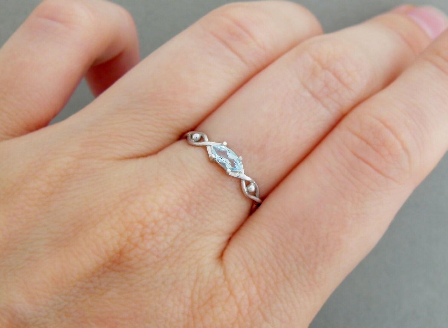 Blauer Topas-Ring Aus 14 Karat Gold, Weißgold, Goldring Mit Blauem Edelstein, Topas-Roségold-Ring Blauer Topas-Ring Aus 14 Karat Gold, Weißgold, Goldring Mit Blauem Edelstein, Topas-Roségold-Ring von SoamiJewelry