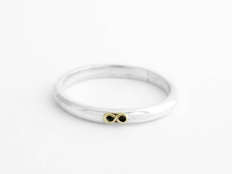 Silberring Infinity, Goldinfinity, Sterlingsilber Infinityring, 925 Sterlingsilberband von SoamiJewelry