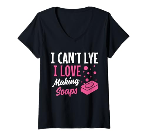 Damen Seifenhändler Lustiger Seifenhersteller T-Shirt mit V-Ausschnitt Damen Seifenhändler Lustiger Seifenhersteller T-Shirt mit V-Ausschnitt von Soap Making Apparel & Gifts