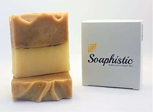 Soaphistic Natural Soap Bar ǀ Handgemacht mit zertifizierten Bio-Inhaltsstoffen ǀ Badeseife für alle Hauttypen für Männer & Frauen – 100 | ZIMT-ORANGE von Soaphistic