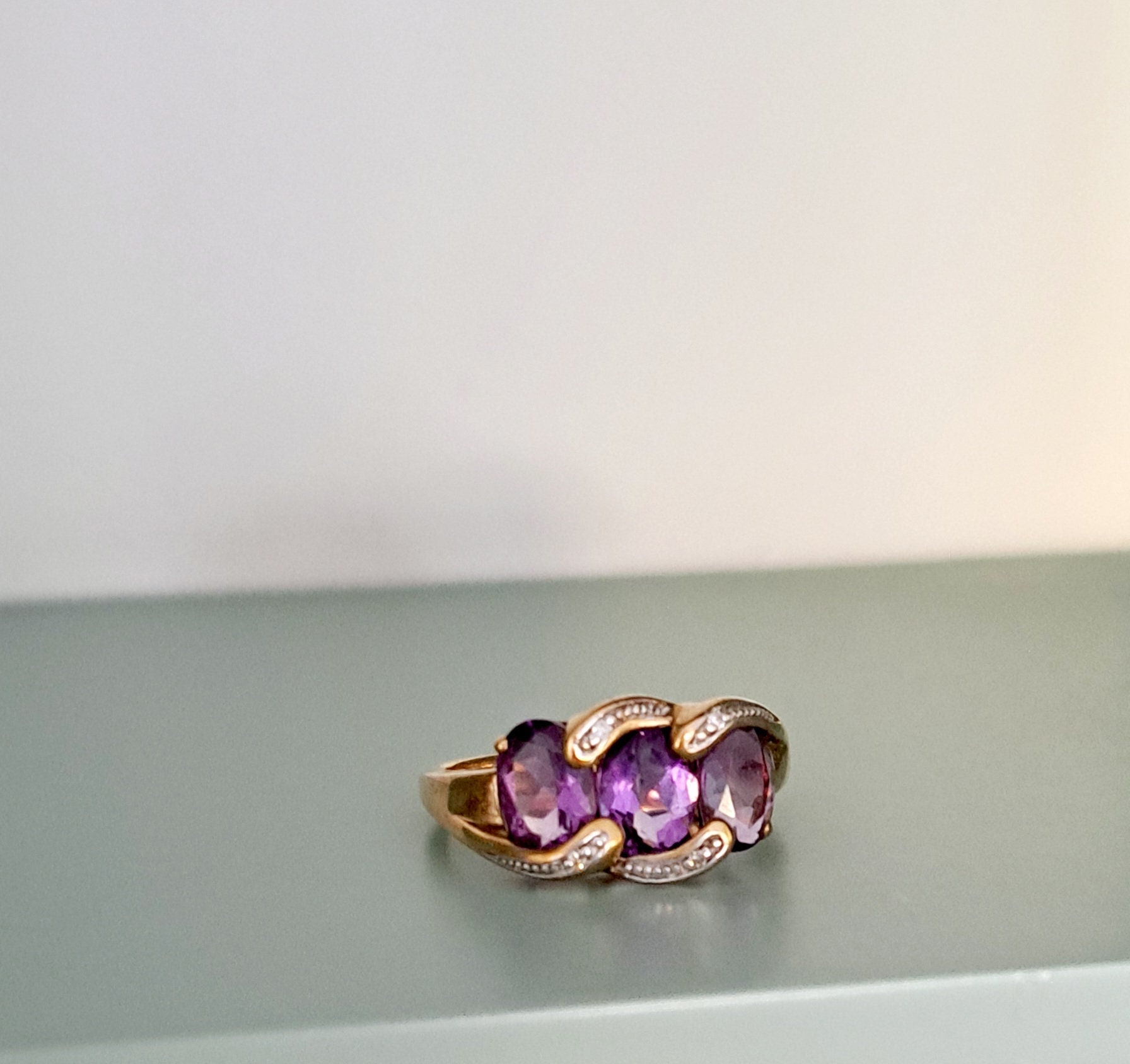 Vintage 9 Karat Gold, Amethyst & Diamant Ring. Größe N | 55. Kostenlose Größenanpassung. Schmuck / Vintage 9 Karat Gold, Amethyst & Diamant Ring. Größe N | 55. Kostenlose Größenanpassung. Schmuck / von SobelleJewellery