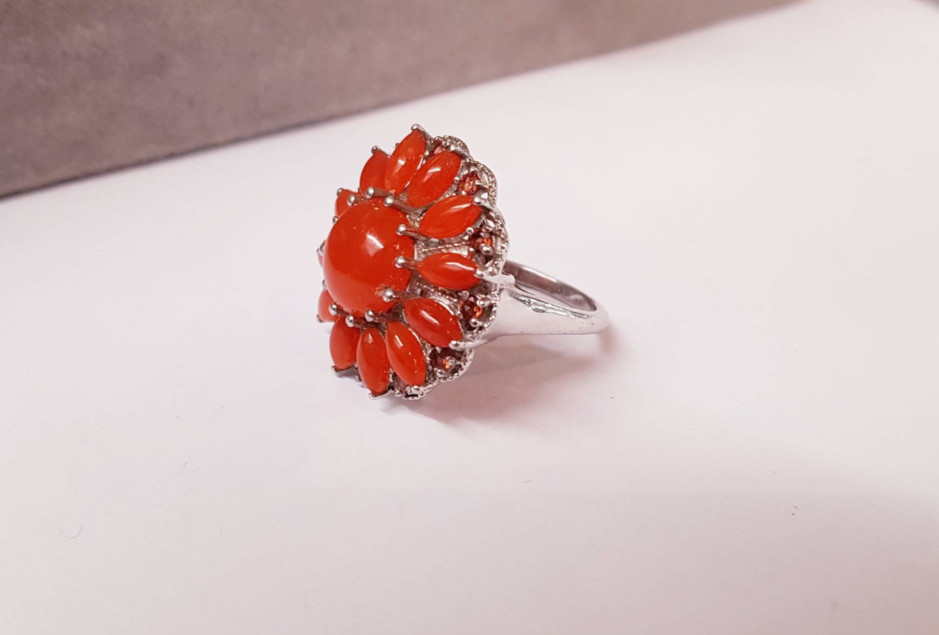 Vintage Sterling Silber, Karneol & Granat Ring. Größe M | Eu 54. Schmuck/Schmuck. Natürlicher Edelstein, Heilstein Vintage Sterling Silber, Karneol & Granat Ring. Größe M | Eu 54. Schmuck/Schmuck. Natürlicher Edelstein, Heilstein von SobelleJewellery