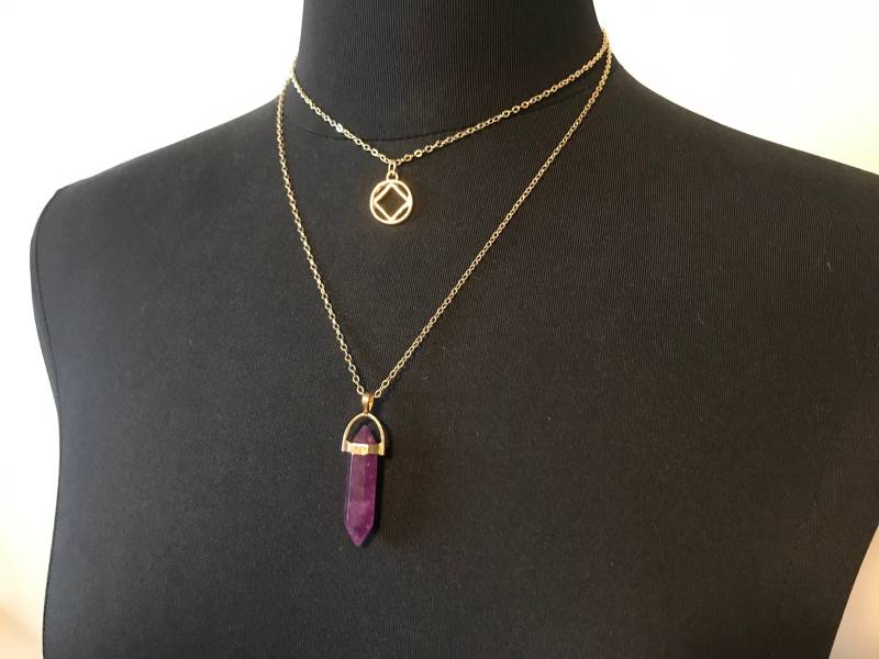 Aa Oder Na Nüchternheit Halskette Gold Amethyst Sponsor Sponsee Weihnachtsgeschenk Nüchterne Jahrestagsgeschenk Erholung Geschenk 12 Zwölf Schritt Aa Oder Na Nüchternheit Halskette Gold Amethyst Sponsor Sponsee Weihnachtsgeschenk Nüchterne Jahrestagsgeschenk Erholung Geschenk 12 Zwölf Schritt von SobrietyTribe