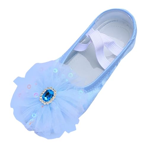 Ballettschuhe Mädchen Flach Tütü Ledersohle Ballerina Schuhe Ballettschuhe Indoor Ballet Shoes Yoga Schuhe Spitzenschuhe Ballerinas Kinder Mädchen Balettschlappen Kinder von Sobzia