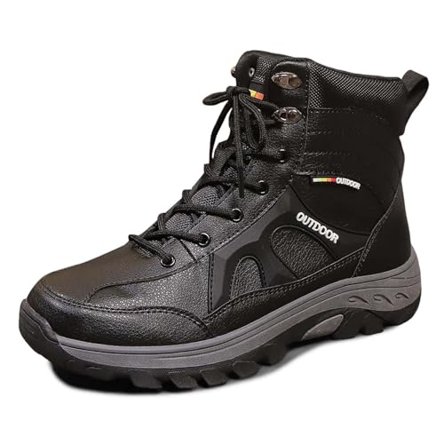 Damen Sneaker Wasserdicht,Wanderschuhe Damen Wasserdicht rutschfeste Outdoor Schuhe Trekkingschuhe Leichte Bergschuhe Halbschuhe Breite Füße Turnschuhe Laufschuhe (Schwarz,41) von Sobzia