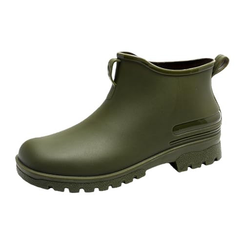 Gummistiefel Damen Kurz, Halbhoch Regenstiefel Anti-Rutsch, Gummistiefeletten Quick Dry Segelstiefel Outdoor Leicht Gartenstiefel Atmungsaktiv Boots Große Größen Gartenschuhe von Sobzia