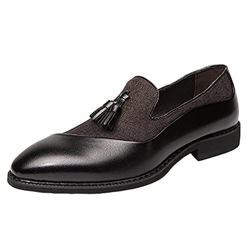 Herren Loafer,Mokassins Herren Leder Slipper Sommer Business Loafer Pantoffeln Weich Flache Bootsschuhe Halbschuhe Leichte Slip on Schuhe Hausschuhe (Kaffee,41) von Sobzia