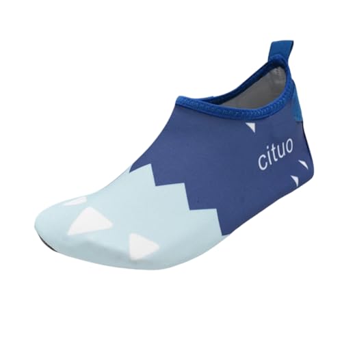 Schwimmschuhe Kinder,Badeschuhe Kinder Jungen Mädchen Aquaschuhe Schwimmschuhe Surf Rutschfeste Wasserschuhe Strandschuhe Schnell Trocknend Atmungsaktiv Barfussschuhe Neoprenschuhe (Marineblau,25) von Sobzia