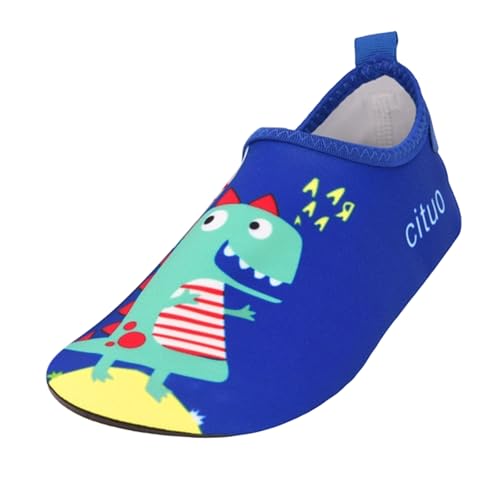 Sobzia Aquaschuhe Kinder,Badeschuhe Kinder Jungen Mädchen Schwimmschuhe Aquaschuhe Surf Atmungsaktiv Strandschuhe Wasserschuhe rutschfeste Schnell Trocknend Neoprenschuhe Barfussschuhe (Blau,35) von Sobzia