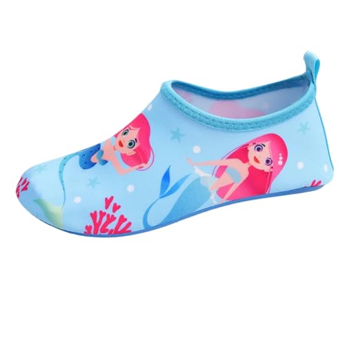 Sobzia Aquaschuhe Kinder,Badeschuhe Kinder Jungen Mädchen Wasserschuhe Schwimmschuhe Schnell Trocknend Surf Aquaschuhe Strandschuhe rutschfeste Atmungsaktiv Barfussschuhe Neoprenschuhe (Blau,28) von Sobzia
