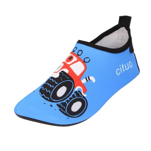 Sobzia Barfussschuhe Kinder,Badeschuhe Kinder Jungen Mädchen Strandschuhe Aquaschuhe Surf rutschfeste Schwimmschuhe Wasserschuhe Atmungsaktiv Schnell Trocknend Barfussschuhe Neoprenschuhe (Blau,24) von Sobzia