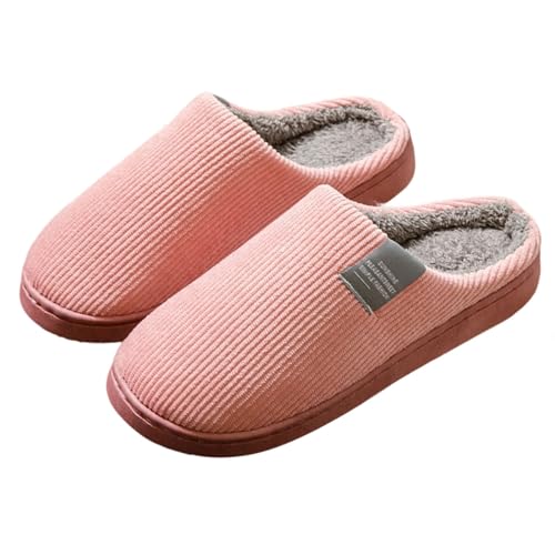 Sobzia Hausschuhe Damen,Hausschuhe Damen Winter Herren Weiche Leichte Pantoffeln Bequem Warme Slipper Plüsch rutschfest Filzhausschuhe von Sobzia