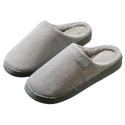 Sobzia Hausschuhe Herren,Hausschuhe Damen Winter Herren Weiche Leichte Pantoffeln Bequem Warme Slipper Plüsch rutschfest Filzhausschuhe von Sobzia