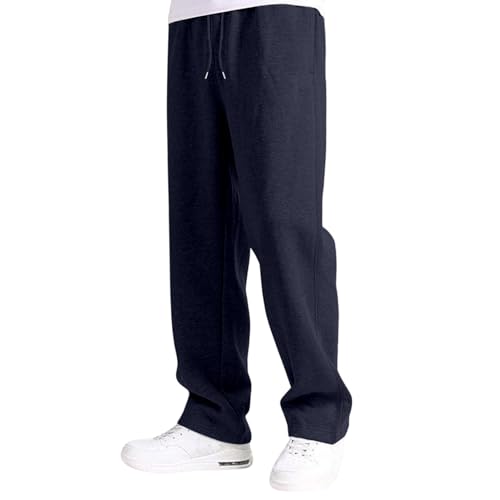 Sobzia Herren Jogginghose,Baggy Jogginghose Herren Breite Sporthose Lang - Sweatpants Baumwolle Elastische Taille Jogging Hose Weites Bein Sweat Pants Men Winter Warme Männer Sweathose mit Taschen von Sobzia