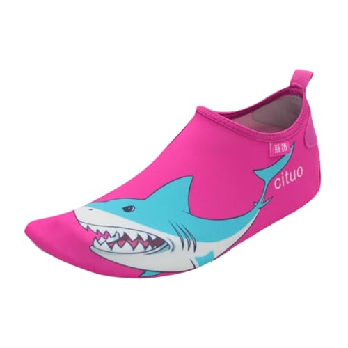 Sobzia Schwimmschuhe Kinder,Badeschuhe Kinder Jungen Mädchen Strandschuhe Aquaschuhe Surf rutschfeste Schwimmschuhe Wasserschuhe Atmungsaktiv Schnell Trocknend Barfussschuhe Neoprenschuhe (Rot,25) von Sobzia