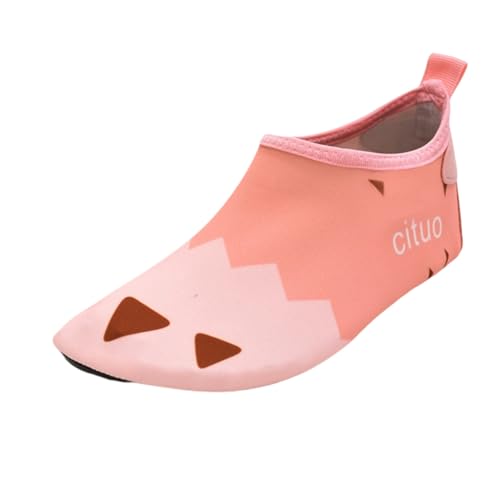 Sobzia Schwimmschuhe Kinder,Badeschuhe Kinder Jungen Mädchen Wasserschuhe Strandschuhe Surf Atmungsaktiv Schwimmschuhe Aquaschuhe Schnell Trocknend rutschfeste Barfussschuhe Neoprenschuhe (Orange,33) von Sobzia