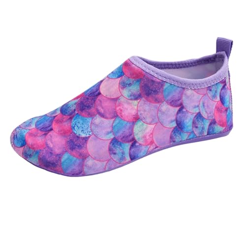 Sobzia Strandschuhe Kinder,Badeschuhe Kinder Jungen Mädchen Aquaschuhe Schwimmschuhe Surf rutschfeste Wasserschuhe Strandschuhe Schnell Trocknend Atmungsaktiv Barfussschuhe Neoprenschuhe (Violett,25) von Sobzia