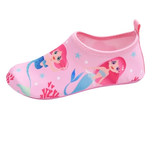 Sobzia Strandschuhe Kinder,Badeschuhe Kinder Jungen Mädchen Schwimmschuhe Aquaschuhe Surf Atmungsaktiv Strandschuhe Wasserschuhe rutschfeste Schnell Trocknend Neoprenschuhe Barfussschuhe (Rosa,23) von Sobzia