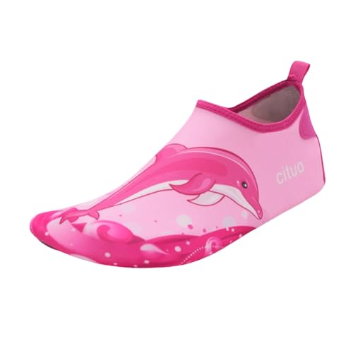 Sobzia Strandschuhe Kinder,Badeschuhe Kinder Jungen Mädchen Strandschuhe Aquaschuhe Surf rutschfeste Schwimmschuhe Wasserschuhe Atmungsaktiv Schnell Trocknend Barfussschuhe Neoprenschuhe (Rosa,23) von Sobzia