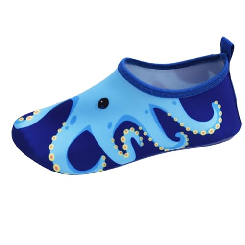 Sobzia Strandschuhe Kinder,Badeschuhe Kinder Jungen Mädchen Wasserschuhe Strandschuhe Surf Atmungsaktiv Schwimmschuhe Aquaschuhe Schnell Trocknend rutschfeste Barfussschuhe Neoprenschuhe (Blau,33) von Sobzia