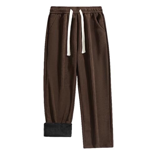 Sobzia Winterhose Herren Fleece, Thermo Jogginghose Herren Plüsch, Warme Trainingshose Gefütterte, Thermohose Lang Sporthose Fleecehose Sweathose Freizeithose Männer für Winter von Sobzia