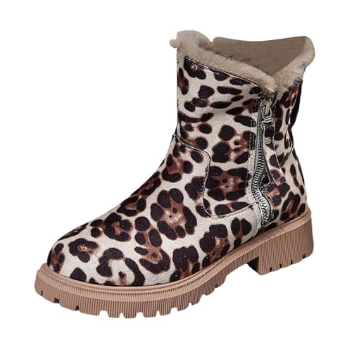 Sobzia Winterstiefel Damen Gefüttert Seitlicher Reißverschluss Winterschuhe Stiefeletten Wasserdicht Winterboots Schneestiefel Warm Boots Stiefel Kaffee 43 von Sobzia