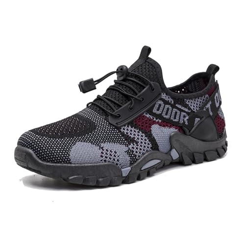 Treking-Wanderschuhe Herren,Wanderschuhe Herren Wasserdicht rutschfeste Bergschuhe Sportschuhe Leichte Outdoor Schuhe Trekkingschuhe Breite Füße Sneaker für Camping, Wandern (CE1,44) von Sobzia