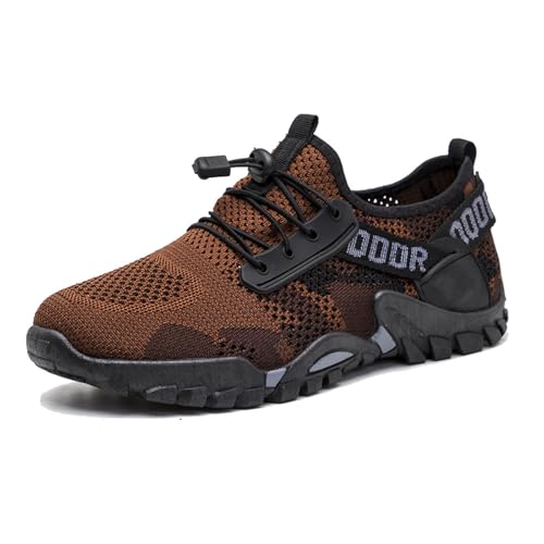 wasserdichte Schuhe,Wanderschuhe Herren Wasserdicht rutschfeste Bergschuhe Sportschuhe Leichte Outdoor Schuhe Trekkingschuhe Breite Füße Sneaker für Camping, Wandern (CE2,43) von Sobzia