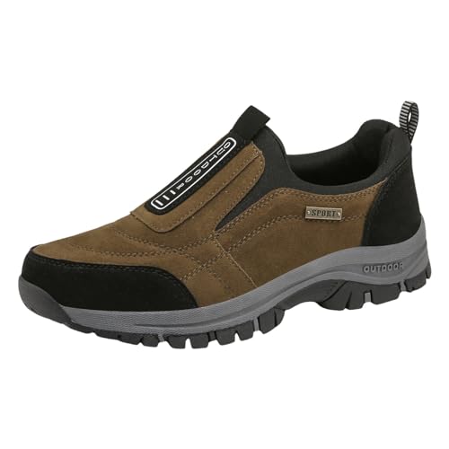 wasserdichte Wanderschuhe Herren,Wanderschuhe Herren Wasserdicht Breite Füße Bergschuhe Trekkingschuhe rutschfeste Outdoor Schuhe Sportschuhe Leichte Sneaker für Camping, Wandern (Braun,44) von Sobzia