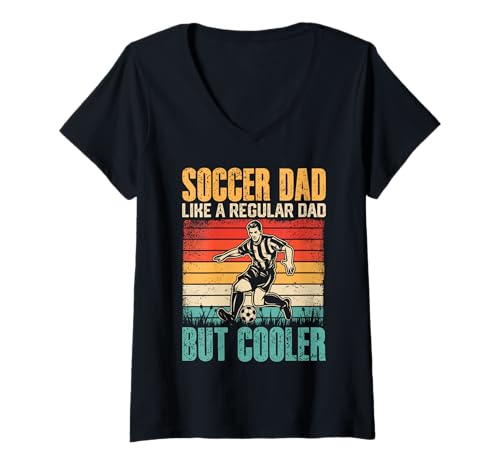 Damen Soccer Dad Wie ein normaler Vater, aber cooler T-Shirt mit V-Ausschnitt Damen Soccer Dad Wie ein normaler Vater, aber cooler T-Shirt mit V-Ausschnitt von Soccer Dad Like A Regular Dad But Cooler Gift Cute