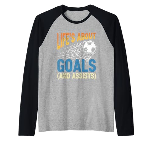 Coole Fußballkunst für Männer und Frauen, Fußballliebhaber, Fußballspieler Raglan von Soccer Gifts Soccer Player Accessories & Stuff