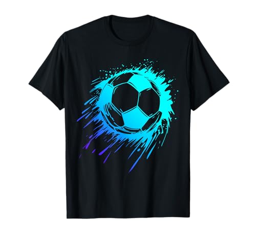 Blauer Fußball Fußballspieler Herren Fußball Jungen Fußball T-Shirt von Soccer Gifts Soccer Player Soccer Fan Outfits