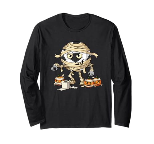 Lustiger Fußball Mama Kürbis Halloween Kinder Herren Damen Langarmshirt von Soccer Lovers Cute Halloween Outfits for Boy Girl