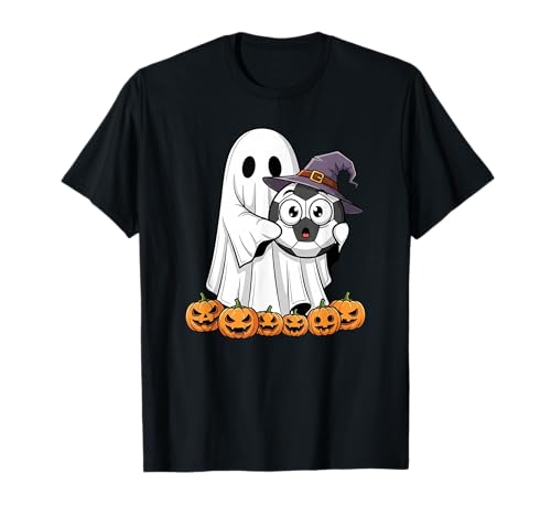 Lustiger Geisterfußball, Kürbis, Halloween, Kinder, Herren und Damen T-Shirt von Soccer Lovers Cute Halloween Outfits for Boy Girl
