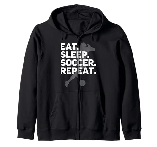 Eat Sleep Soccer Repeat – USA Fußball Fan Junge Mädchen Männer Frauen Kapuzenjacke von Soccer Loving Fans Designs