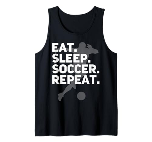 Eat Sleep Soccer Repeat – USA Fußball Fan Junge Mädchen Männer Frauen Tank Top von Soccer Loving Fans Designs