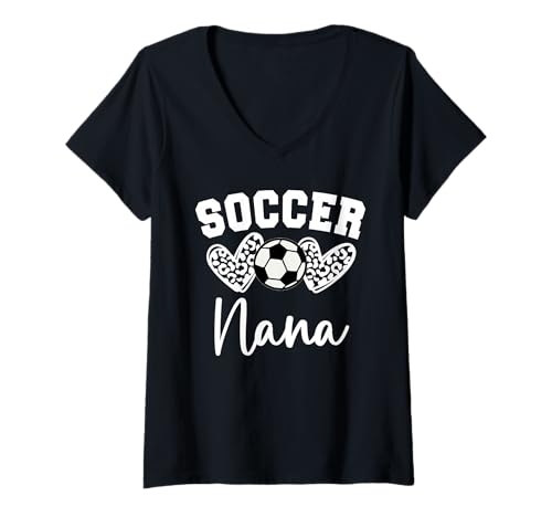 Damen Fußball Nana Matching Family Soccer T-Shirt mit V-Ausschnitt Damen Fußball Nana Matching Family Soccer T-Shirt mit V-Ausschnitt von Soccer Matching Family Game Apparel and Gifts